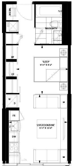 Art Shoppe Condos floor plan L17;Freed;