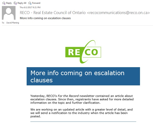 RECO Email